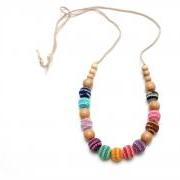 Colorful organic nursing necklace in juniper by MagazinIL